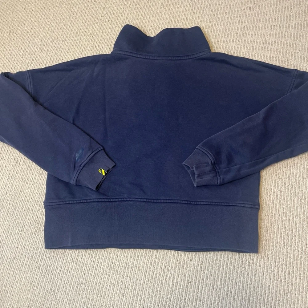 Nike Quarter Zip Tennis Pullover Sweatshirt Navy Blue Size Medium - Picture 7 of 9